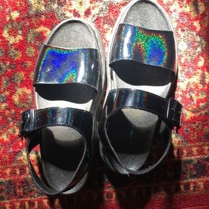 Doc Martins glitter black sandal, barely worn